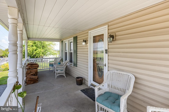 view of patio / terrace with a porch