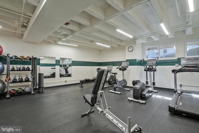 view of exercise room