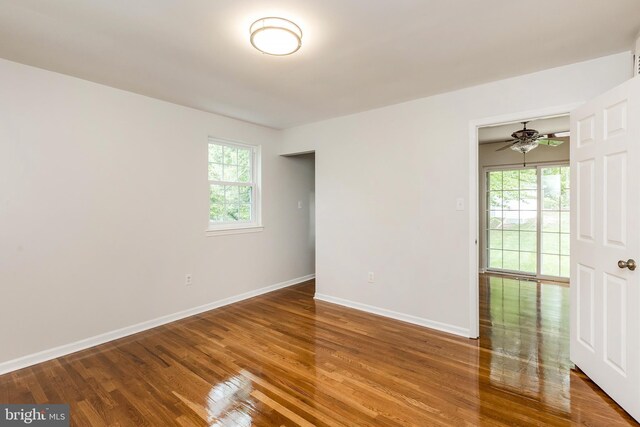 5310 Orchardson Ct, Fairfax, VA 22032 - spare room featuring healthy amount of natural light, wood finished floors, baseboards, and a ceiling fan