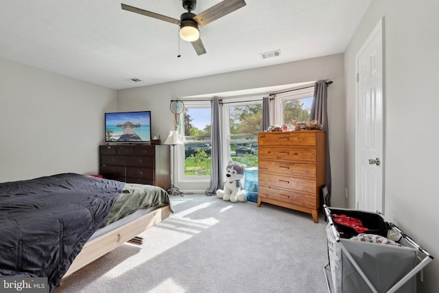 7303 Westwind Ct, Bowie, MD 20715 - carpeted bedroom featuring visible vents and a ceiling fan