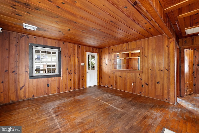 10 34th St, Ocean City, MD 21842 - interior space featuring wood-type flooring, visible vents, wood ceiling, and a healthy amount of sunlight