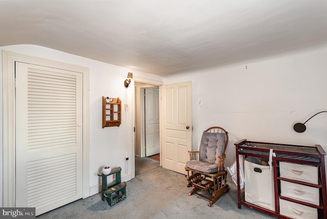 interior space with carpet flooring