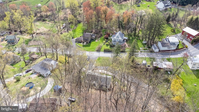drone / aerial view with a residential view