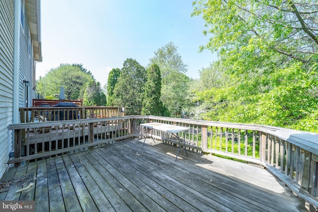 view of wooden deck