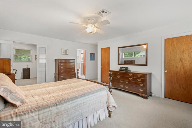552 Brookwood Rd, Wayne, PA 19087 - carpeted bedroom featuring multiple windows and ceiling fan