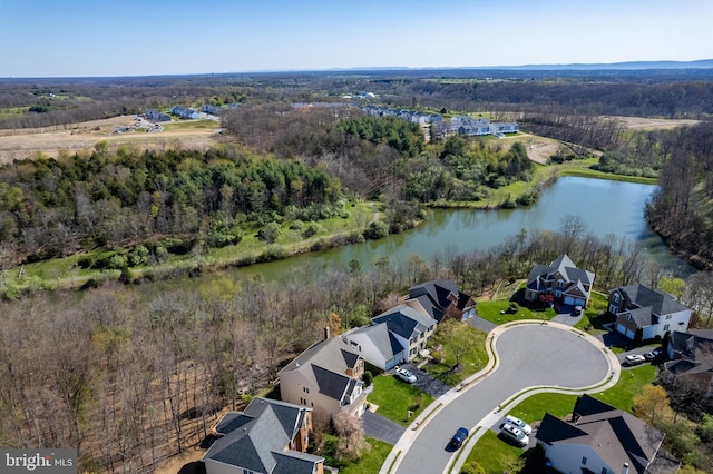 109 Aulee Ct, Winchester, VA 22602 - birds eye view of property with a water view, a residential view, and a wooded view