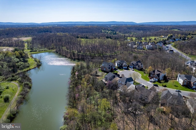 109 Aulee Ct, Winchester, VA 22602 - birds eye view of property with a forest view, a residential view, and a water view