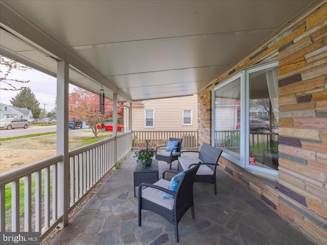 view of patio / terrace featuring covered porch