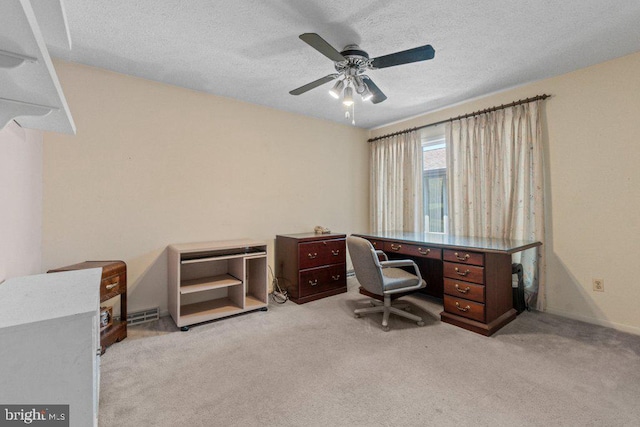 1113 Janice Ct, Joppa, MD 21085 - office featuring carpet floors, a ceiling fan, and a textured ceiling