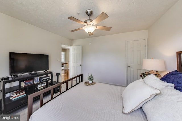 10107 Linford Ter, Lanham, MD 20706 - bedroom with a textured ceiling, ceiling fan, and carpet