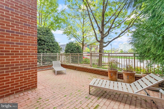 view of patio / terrace with fence