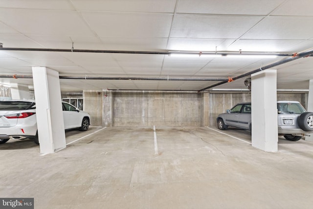 view of parking garage
