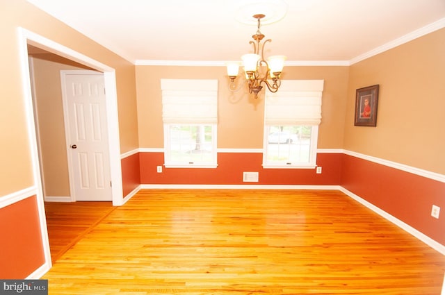 7 Briarwood Dr, Princeton Junction, NJ 08550 - empty room with a notable chandelier, a wealth of natural light, light wood-style flooring, and visible vents