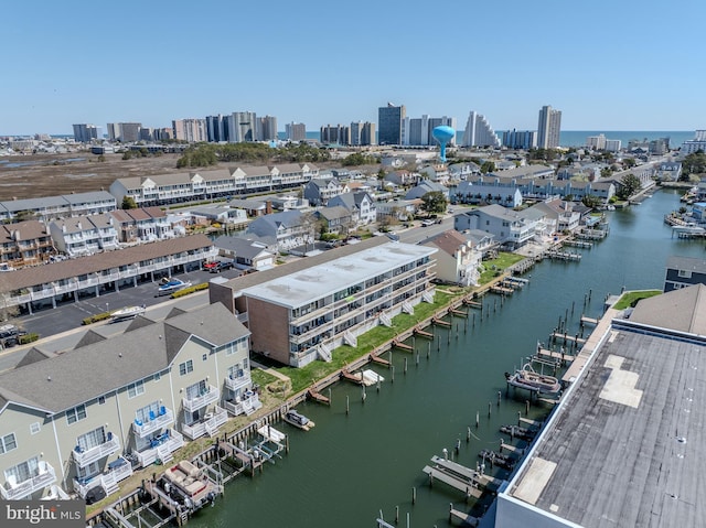 615 Salt Spray Rd Unit 3E, Ocean City, MD 21842 - birds eye view of property featuring a view of city and a water view