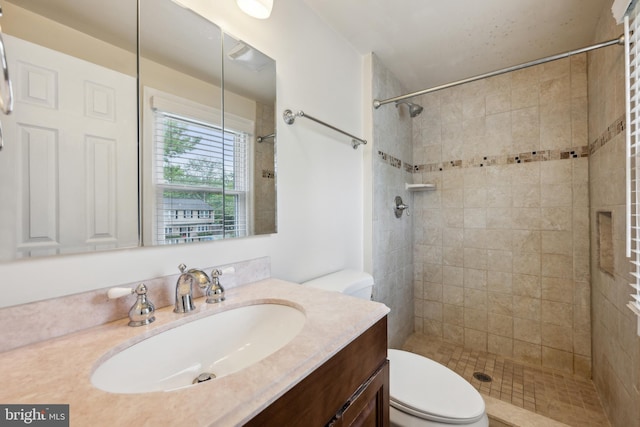 12430 Shadow Ln, Bowie, MD 20715 - full bath with toilet, vanity, and a tile shower