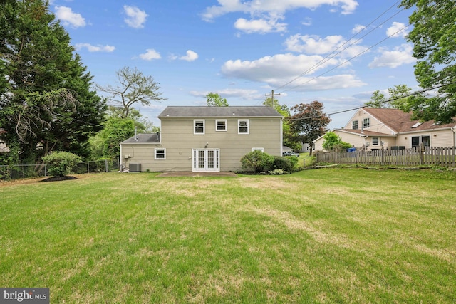 12430 Shadow Ln, Bowie, MD 20715 - back of house featuring french doors and central AC