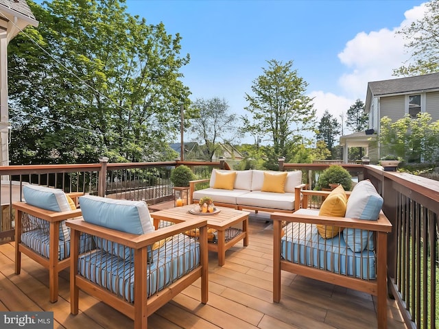 13 N Allegany St, Cumberland, MD 21502 - wooden terrace featuring outdoor lounge area