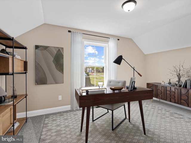 200 School Rd, Bethel, DE 19931 - office space featuring baseboards and lofted ceiling
