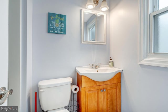 33 W Delaware Dr, Little Egg Harbor Twp, NJ 08087 - half bathroom featuring toilet and vanity