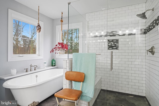 173 Puffball Rd, Hedgesville, WV 25427 - full bathroom featuring tiled shower and a soaking tub