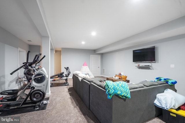 173 Puffball Rd, Hedgesville, WV 25427 - carpeted living area with recessed lighting and baseboards