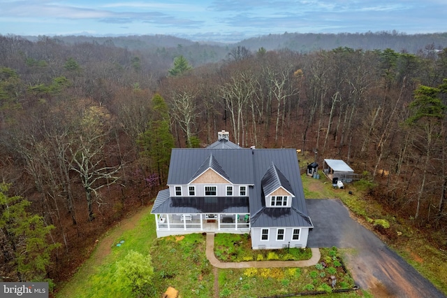 173 Puffball Rd, Hedgesville, WV 25427 - bird's eye view featuring a view of trees