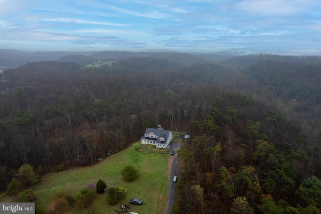 173 Puffball Rd, Hedgesville, WV 25427 - birds eye view of property with a forest view and a mountain view