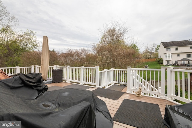 view of wooden terrace