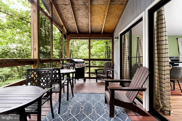 sunroom with plenty of natural light