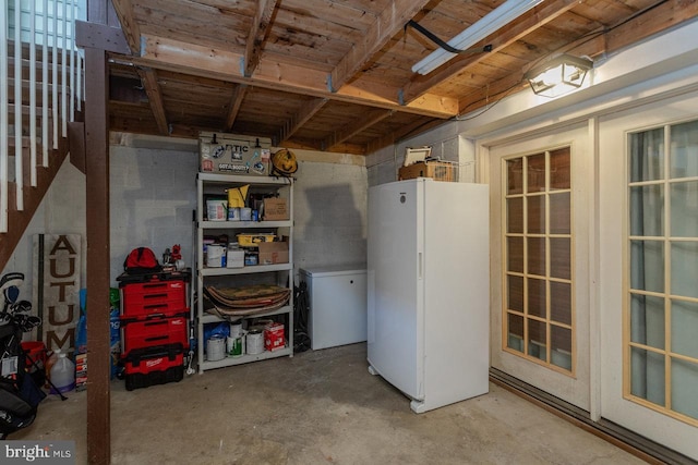 view of storage room