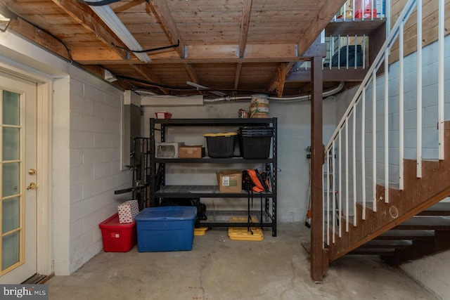 view of storage room