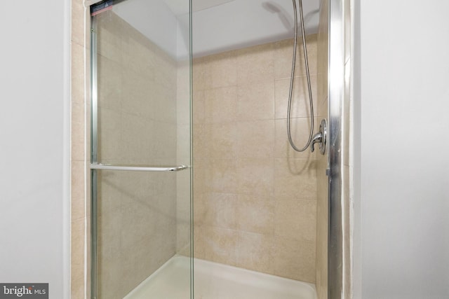 full bathroom featuring a shower stall