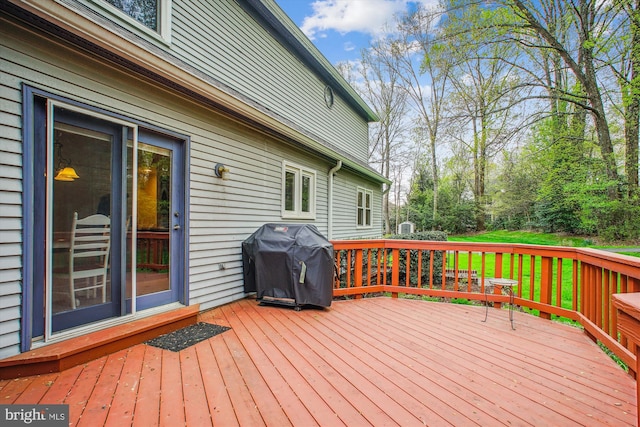 3430 Valewood Dr, Oakton, VA 22124 - wooden terrace with grilling area