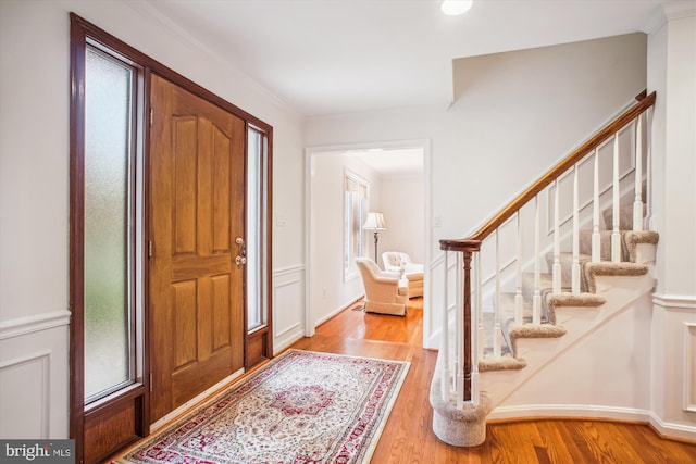 3430 Valewood Dr, Oakton, VA 22124 - entryway with wood finished floors and stairs