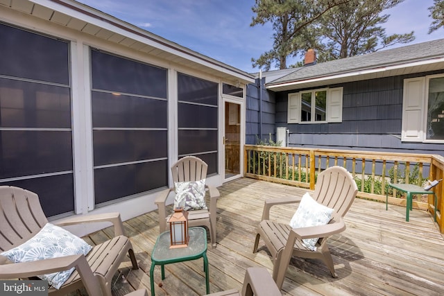 view of wooden deck