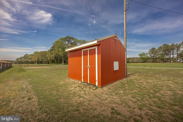 view of shed