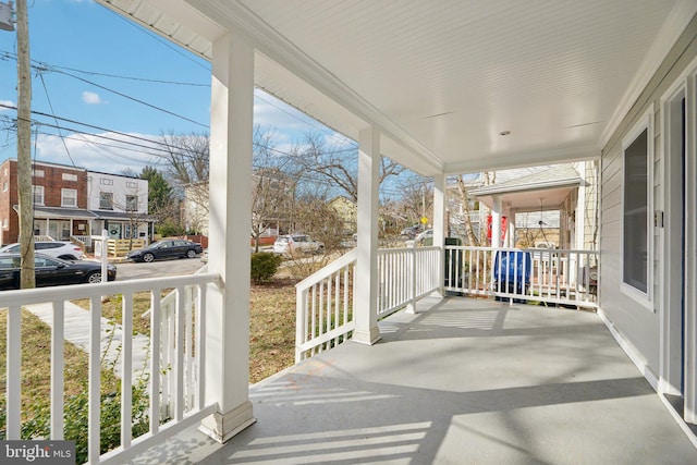 view of patio with covered porch