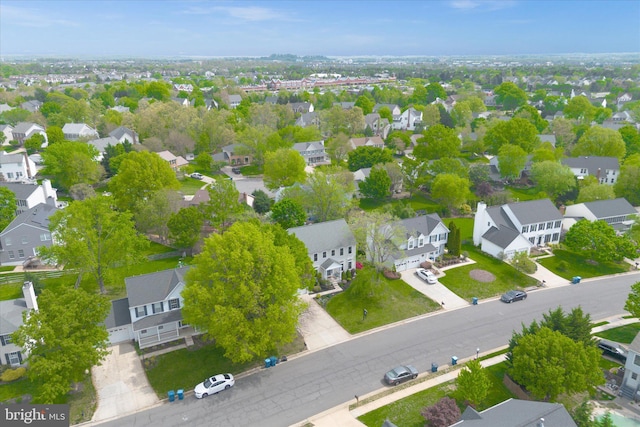 drone / aerial view featuring a residential view