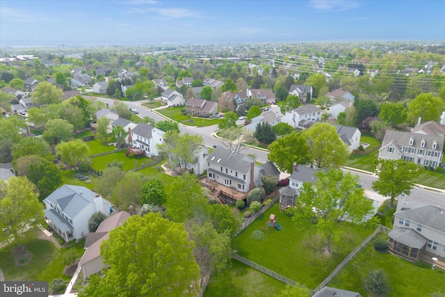birds eye view of property featuring a residential view