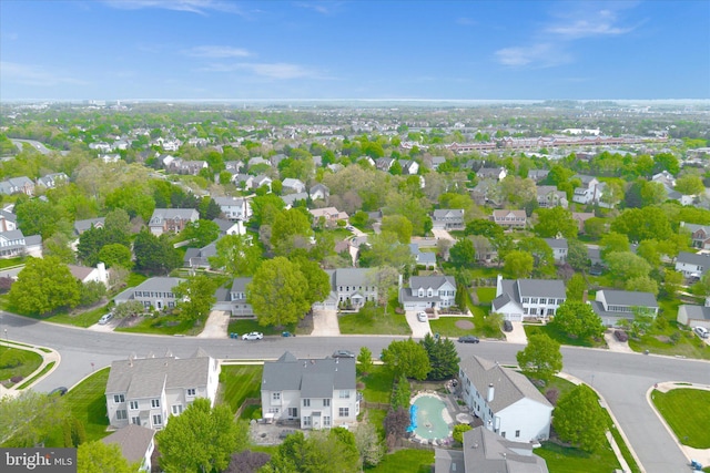drone / aerial view featuring a residential view