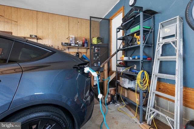2200 Harpoon Dr, Stafford, VA 22554 - garage with wooden walls
