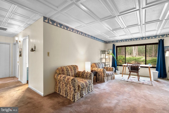 2200 Harpoon Dr, Stafford, VA 22554 - sitting room with carpet, an ornate ceiling, and baseboards