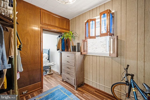 interior space featuring wood finished floors