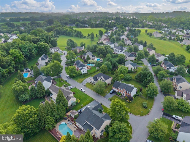 869 Bourban Ln, West Grove, PA 19390 - aerial view of residential area with a pool area