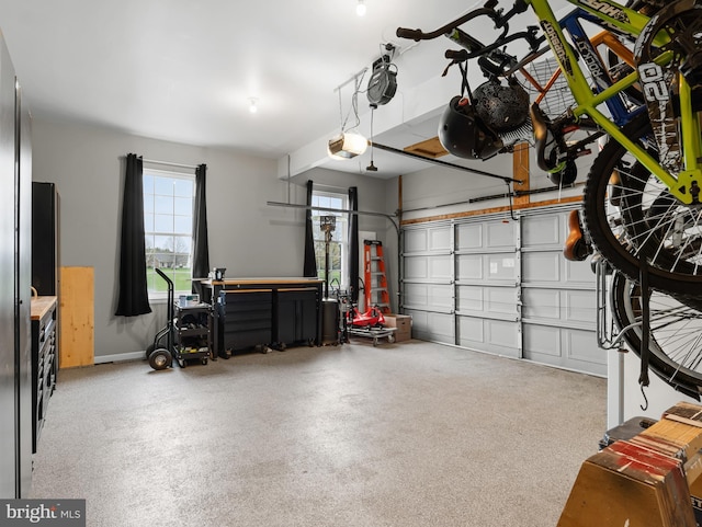garage featuring a garage door opener