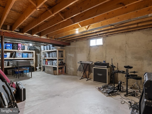 view of basement