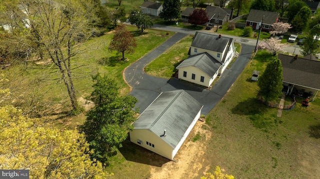 aerial view featuring a residential view