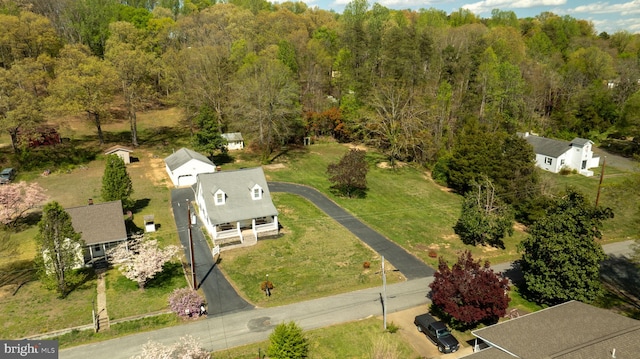 aerial view with a view of trees