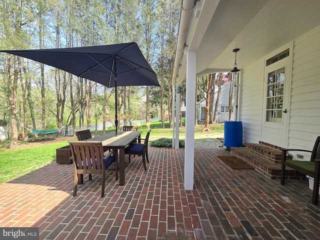 2531 Pickwick Rd, Baltimore, MD 21207 - view of patio with entry steps and outdoor dining area