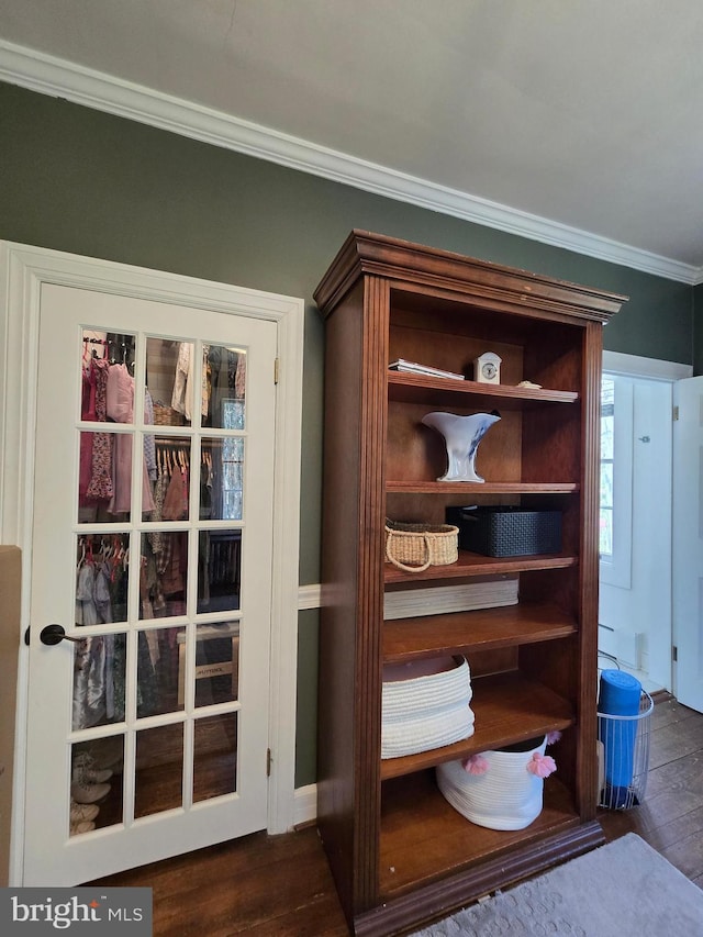 2531 Pickwick Rd, Baltimore, MD 21207 - room details featuring wood finished floors and ornamental molding